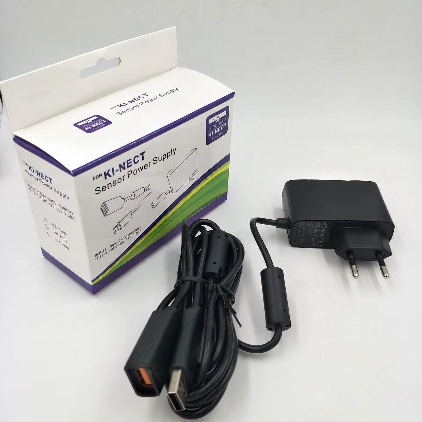 Netzteil Adapter für Xbox 360 Kinect Bewegungssensor USB Kabel Ladegerät