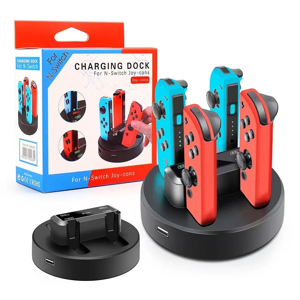 Vierfach-Ladestation für Nintendo Switch Joy-Cons