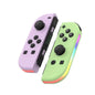 Joypad (L/R) kompatibel mit Switch, Gamepad Controller mit LED/Turbo/Wake-up/Screenshot/Bewegungssteuerung - Rosa/Grün