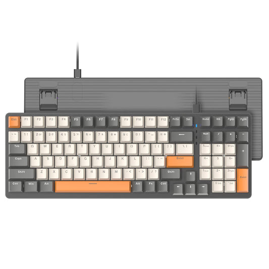 K3 Mechanische PC Gaming-Tastatur, Wired, LED-beleuchtet, Kompakte 100 Tasten Pad