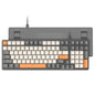 K3 Mechanische PC Gaming-Tastatur, Wired, LED-beleuchtet, Kompakte 100 Tasten Pad
