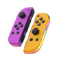 Joypad (L/R) kompatibel mit Switch, Gamepad Controller mit LED/Turbo/Wake-up/Screenshot/Bewegungssteuerung - Lila/Orange
