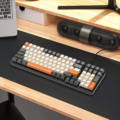 K3 Mechanische PC Gaming-Tastatur, Wired, LED-beleuchtet, Kompakte 100 Tasten Pad