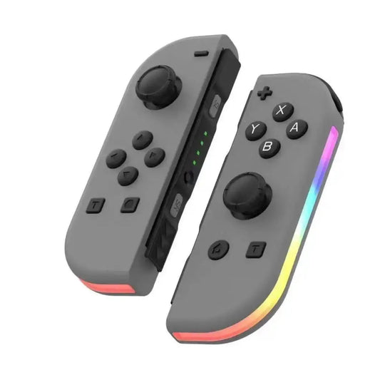Joypad (L/R) kompatibel mit Switch, Gamepad Controller mit LED/Turbo/Wake-up/Screenshot/Bewegungssteuerung - Grau