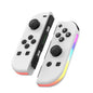 Joypad (L/R) kompatibel mit Switch, Gamepad Controller mit LED/Turbo/Wake-up/Screenshot/Bewegungssteuerung - Weiß