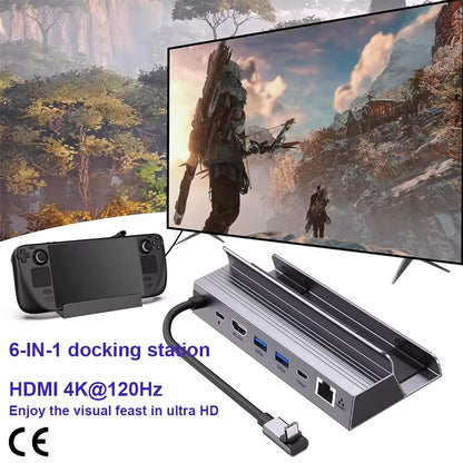 4K 120Hz 6-in-1-Dockingstation für Steam Deck / Rog Ally / Lenovo Legion / iPad