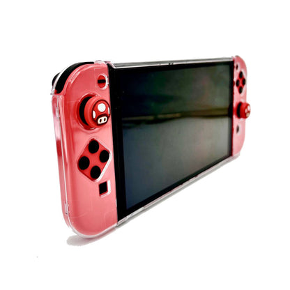 DOBE Transparente Klare Schutzhülle Crystal Case für Nintendo Switch OLED Konsole & Joy-Cons Controller