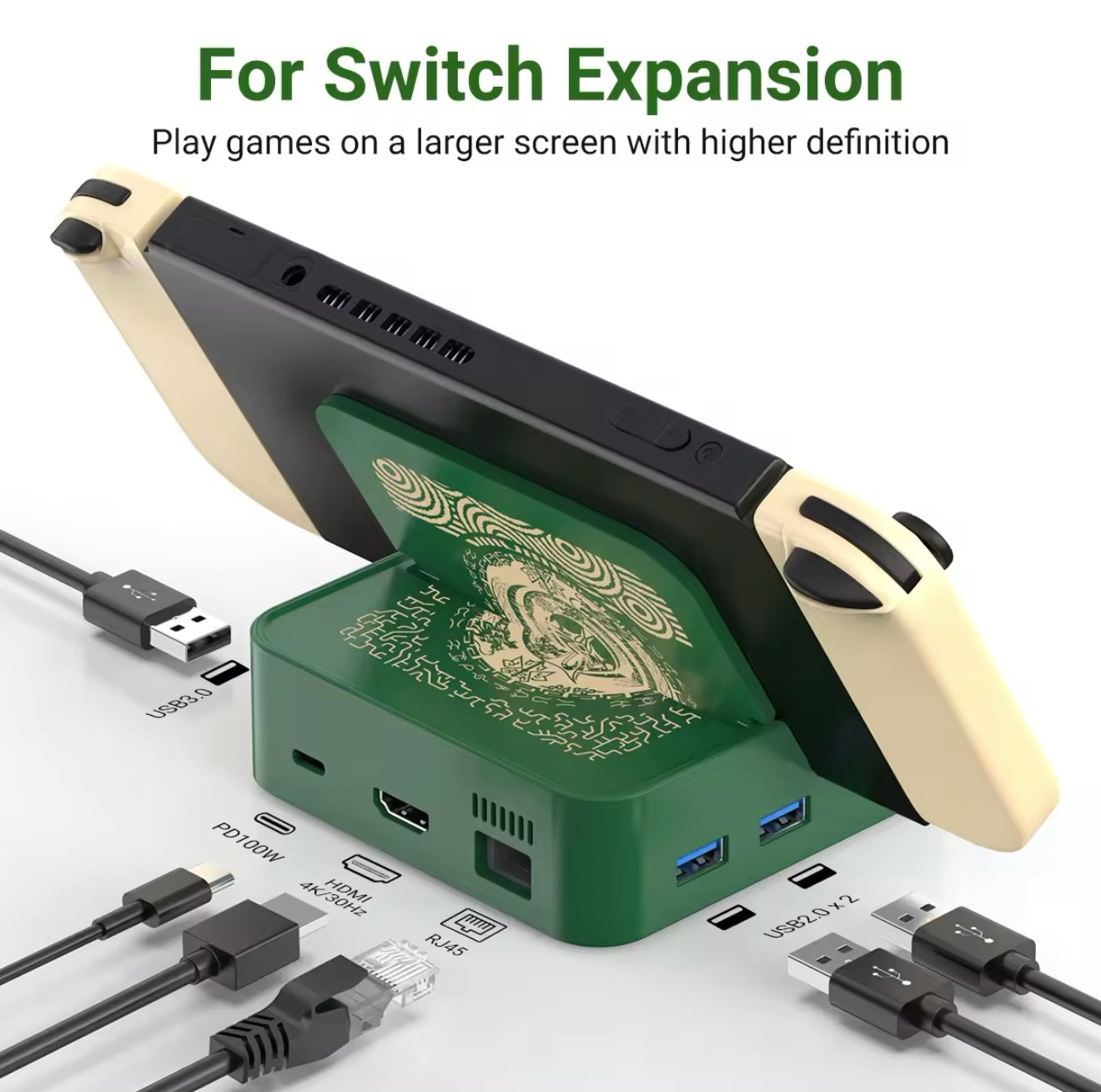 6-in-1 Docking Station 4K für Nintendo Switch / OLED - Game-Kiosk