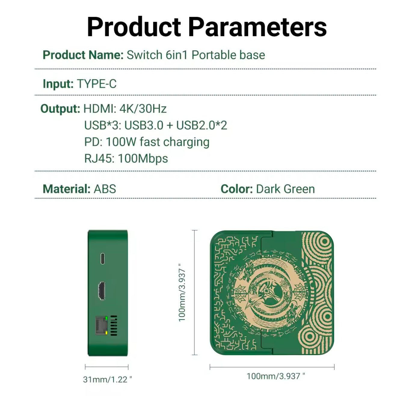 6-in-1 Docking Station 4K für Nintendo Switch / OLED - Game-Kiosk