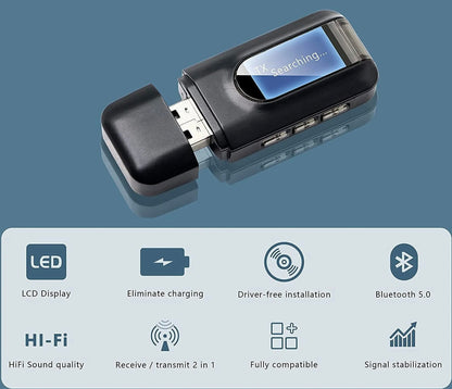 Bluetooth 5.1 USB AUX Audio Adapter Sender / Empfänger - Game-Kiosk