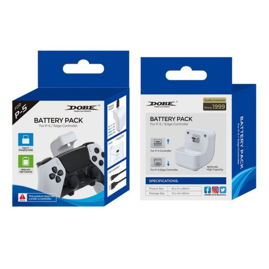 DOBE Powerbank 1600mAh Akku für PS5 PlayStation 5 DualSense & Edge Controller / inklusive Ladekabel