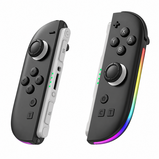 Nintendo Switch 2 Joypad Paar mit RGB-Beleuchtung in grau