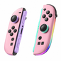 Nintendo Switch 2 Joypad Paar mit RGB-Beleuchtung in pink