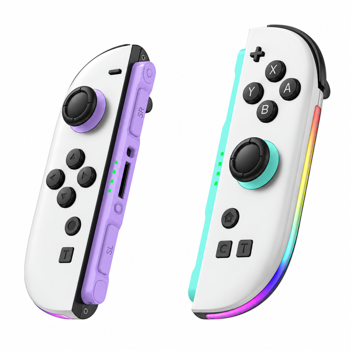 Nintendo Switch 2 Joypad Paar mit RGB-Beleuchtung in weiß