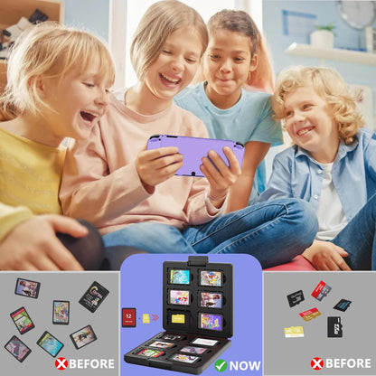 Spielkartenetui Case Fragezeichen für Nintendo Switch 12 Spielkarten & Micro SD - Game-Kiosk