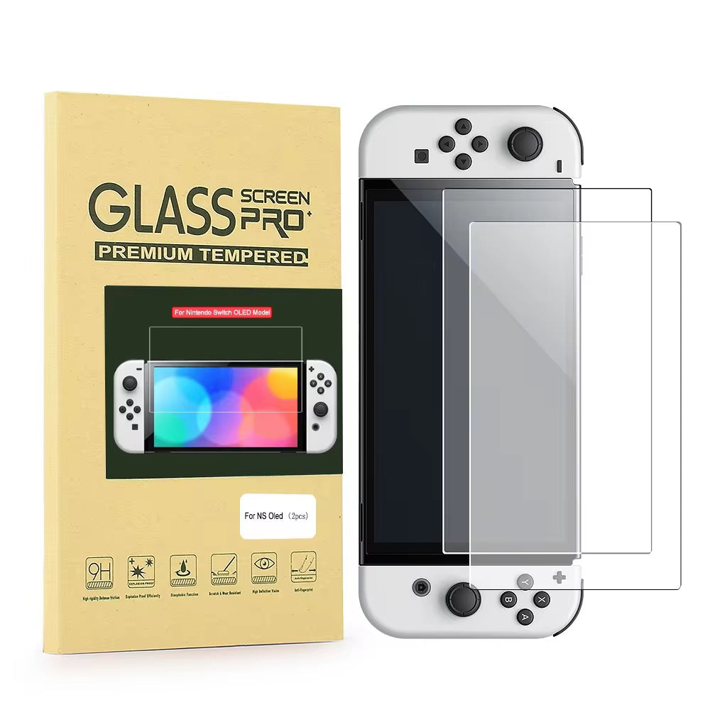 Displayschutz - Panzer Folie Glas für Nintendo Switch OLED - Game-Kiosk