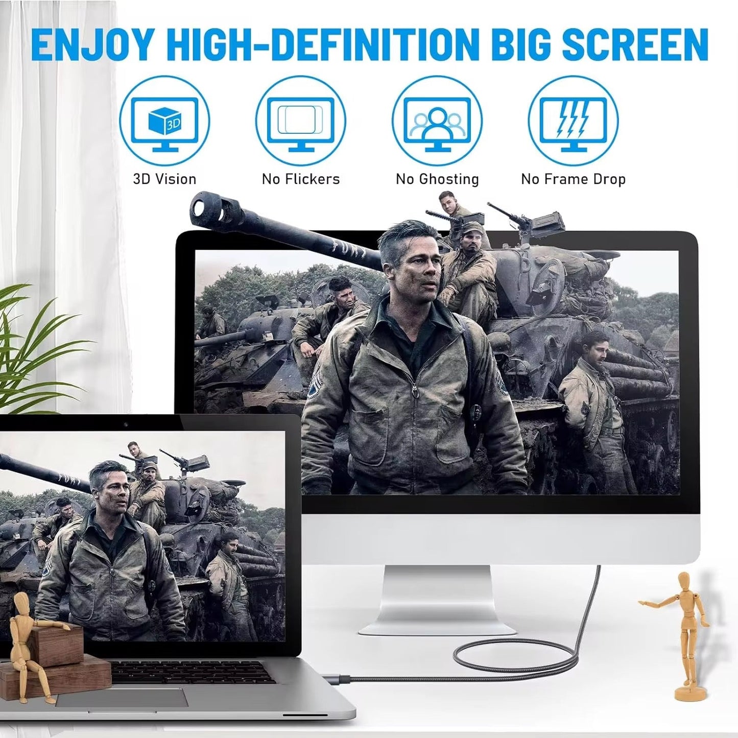 USB-C zu HDMI-Kabel, 4K - 1,8 m - Game-Kiosk