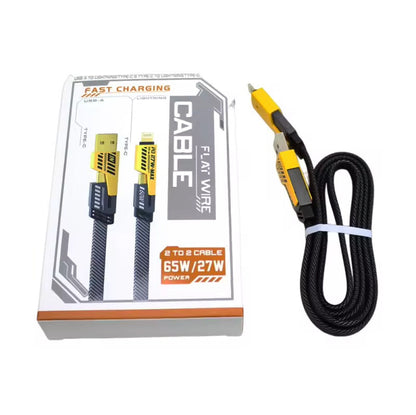 4-in-1 Flachdraht Ladekabel mit Schnellladung (65W) - Game-Kiosk