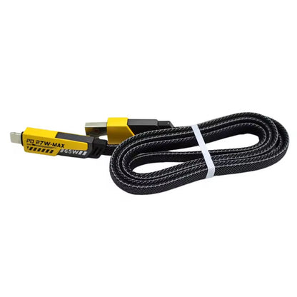 4-in-1 Flachdraht Ladekabel mit Schnellladung (65W) - Game-Kiosk