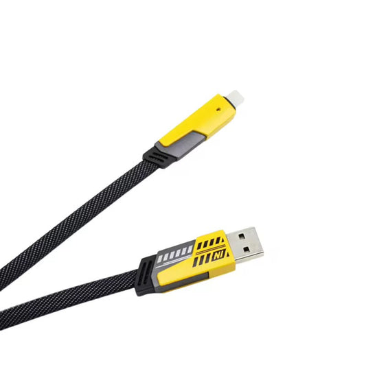 4-in-1 Flachdraht Ladekabel mit Schnellladung (65W) - Game-Kiosk