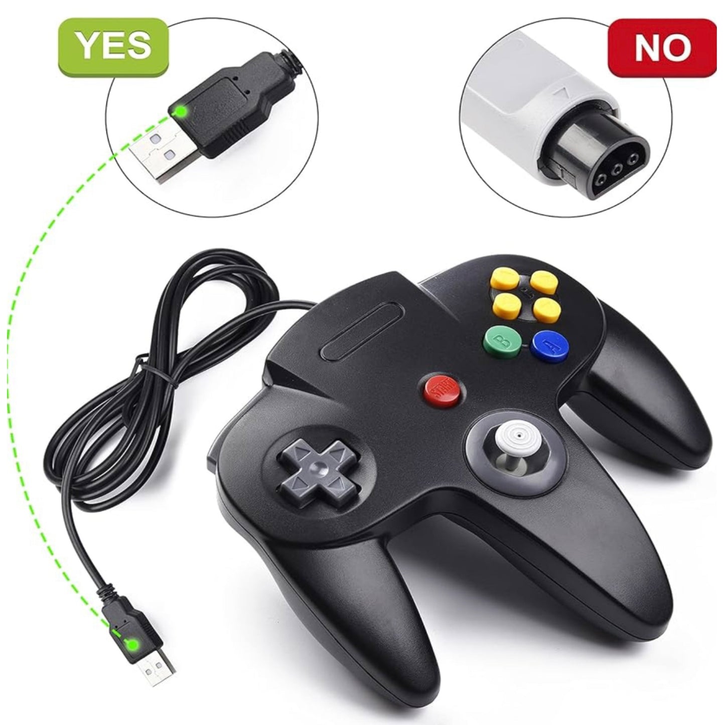 PC Gaming Controller USB im N64 Retro Style - Game-Kiosk