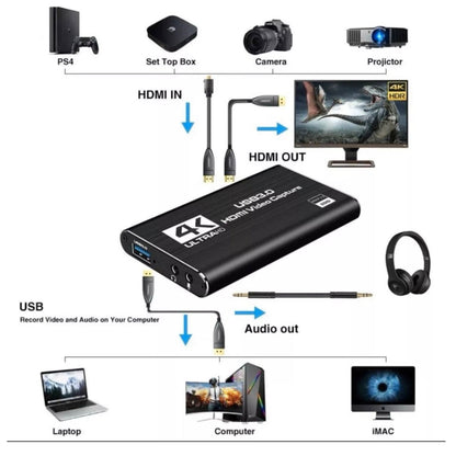 4K HDMI Video Capture Live-Streaming-Recorder - Game-Kiosk