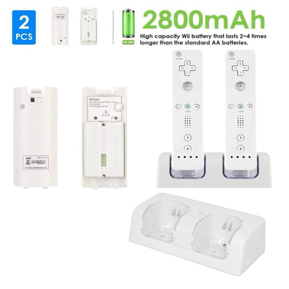 Ladestation inkl. Akkus für Nintendo Wii/U Controller/Fernbedienung - Game-Kiosk