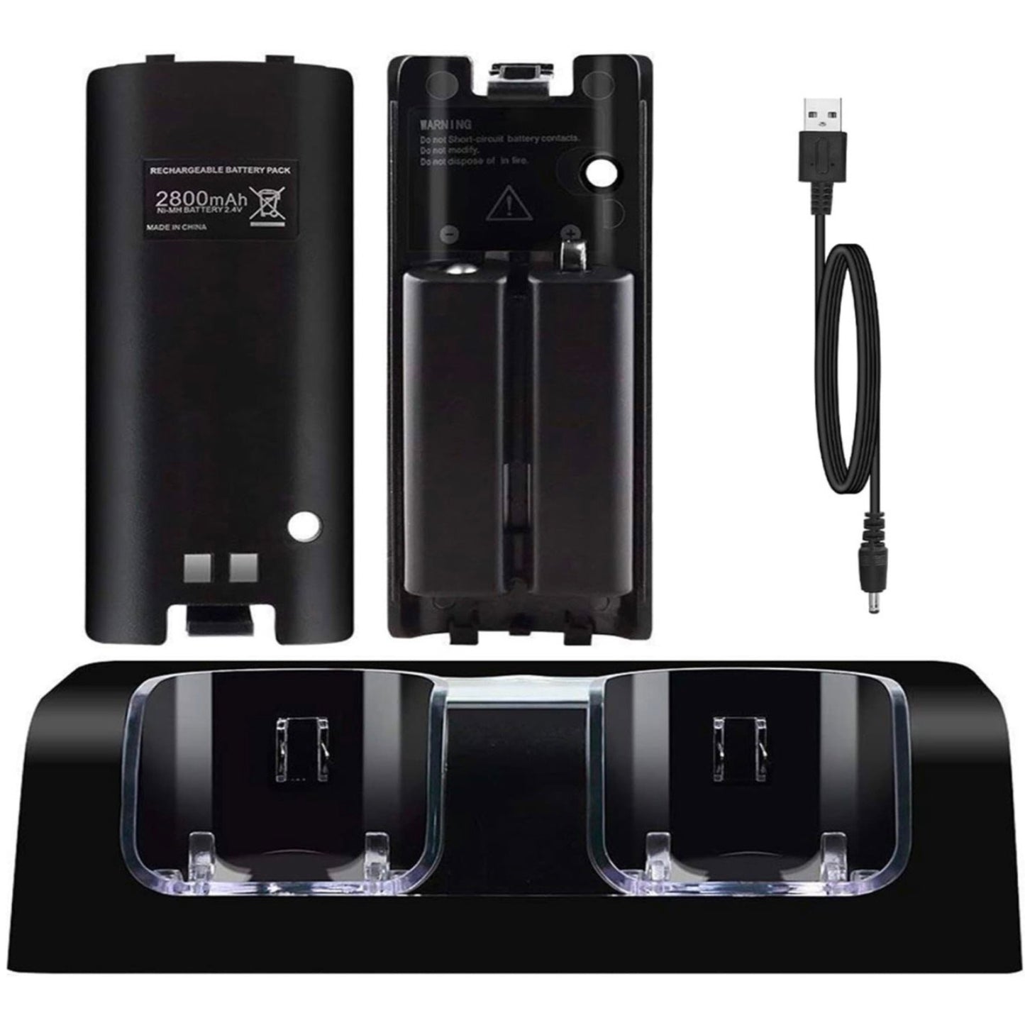 Ladestation inkl. Akkus für Nintendo Wii/U Controller/Fernbedienung - Game-Kiosk