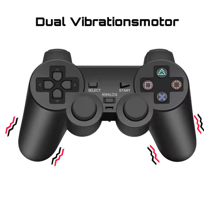 Wireless 2,4 GHz Gamecontroller für PS1/PS2 inkl. Empfänger - Schwarz