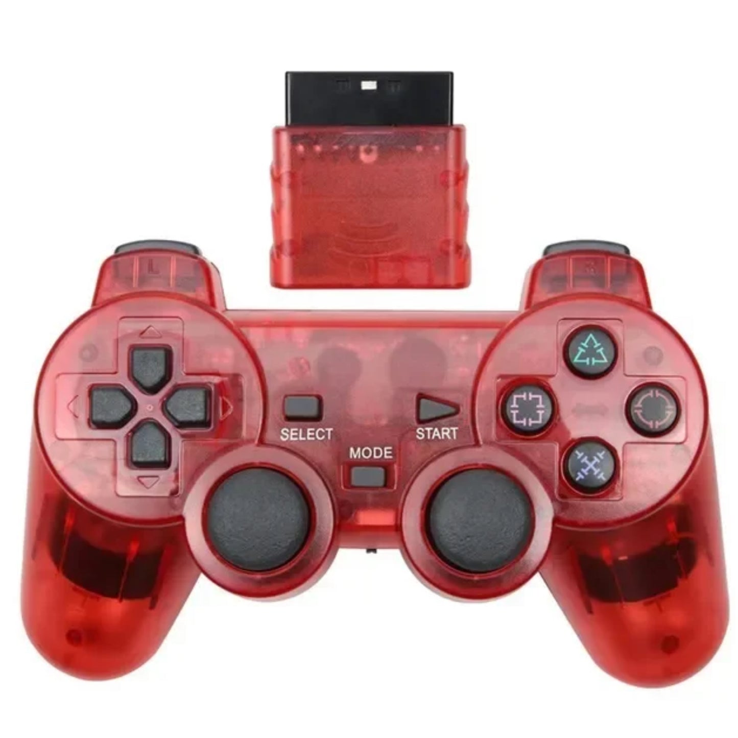 Wireless 2,4 GHz Gamecontroller für PS1/PS2 inkl. Empfänger - Rot