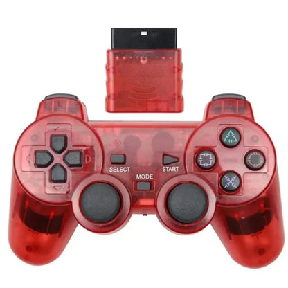 Wireless 2,4 GHz Gamecontroller für PS1/PS2 inkl. Empfänger - Rot
