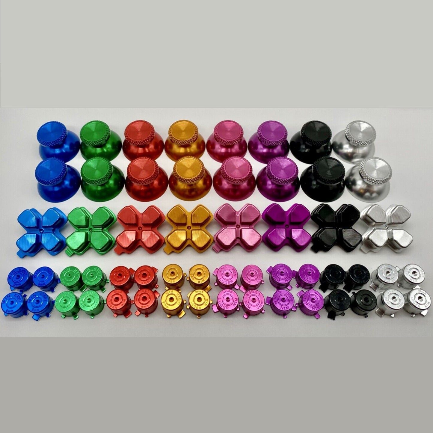 PlayStation 5 DualSense PS5 Controller Stick Thumbstick Joystick Kappen Knöpfe Alu Metall