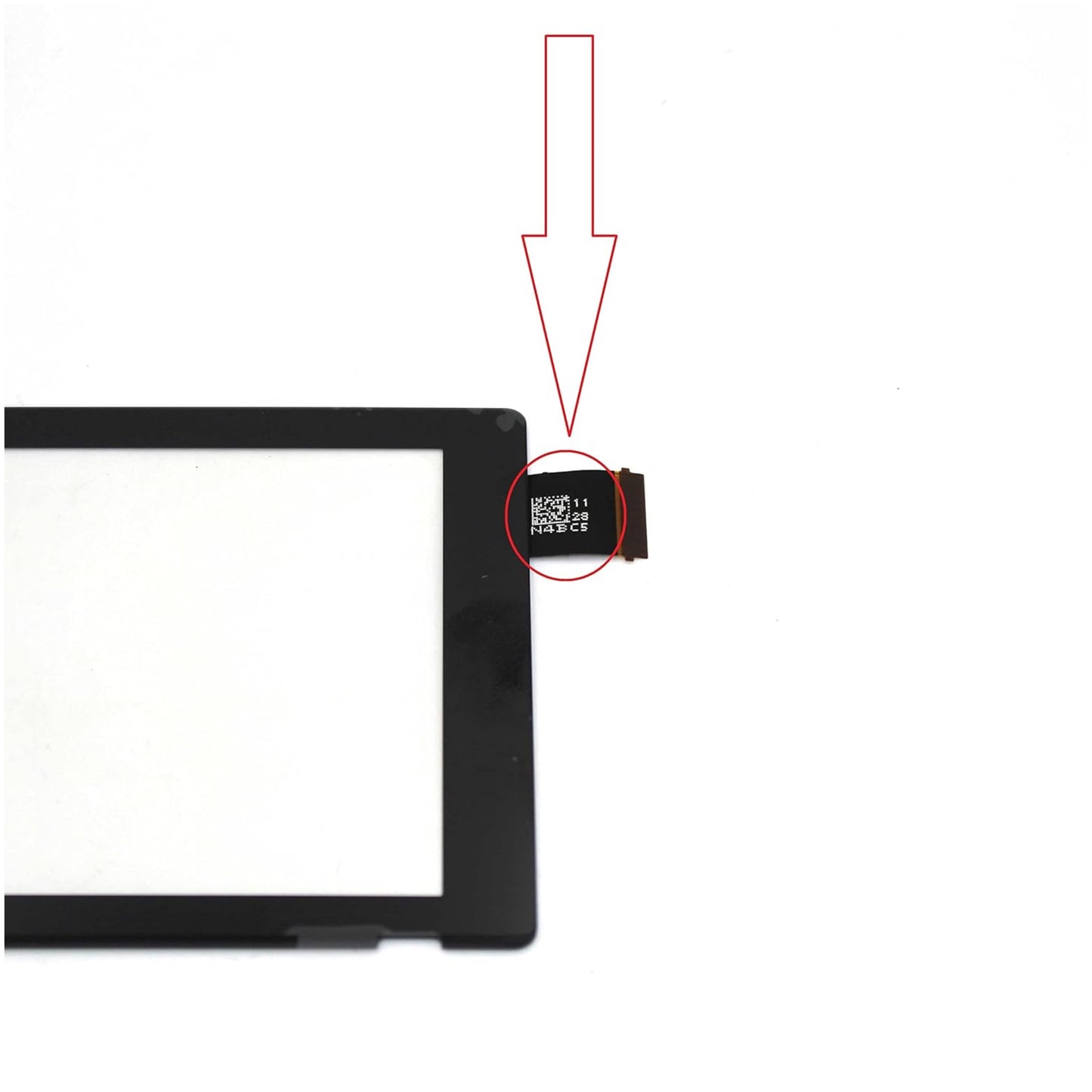 Touchscreen Display Scheibe Ersatzglas V2 für Nintendo Switch (mit QR Code) + Klebestreifen Rahmen