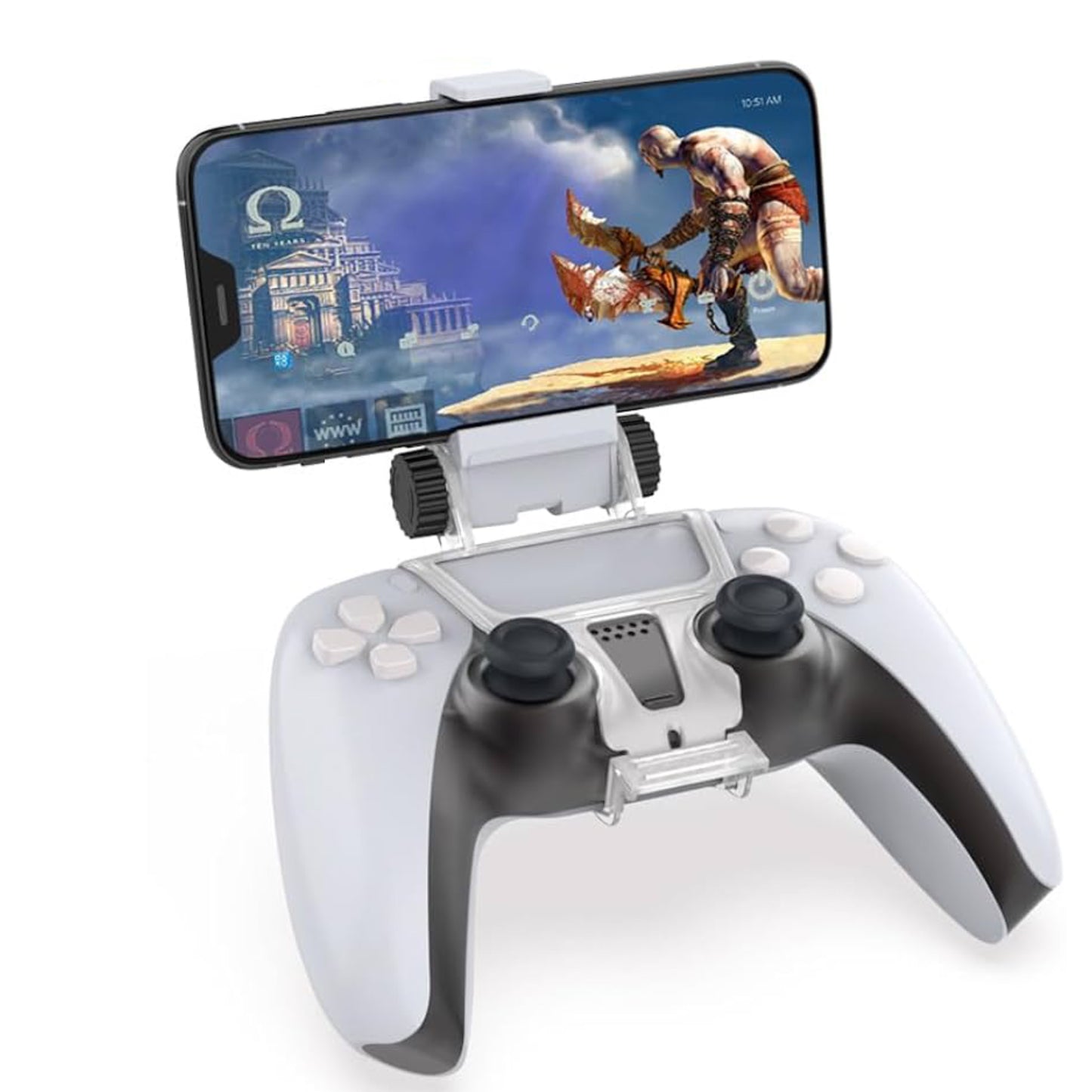DOBE Verstellbare Smartphone Handy Halterung für Playstation 5 DualSense PS5 Controller