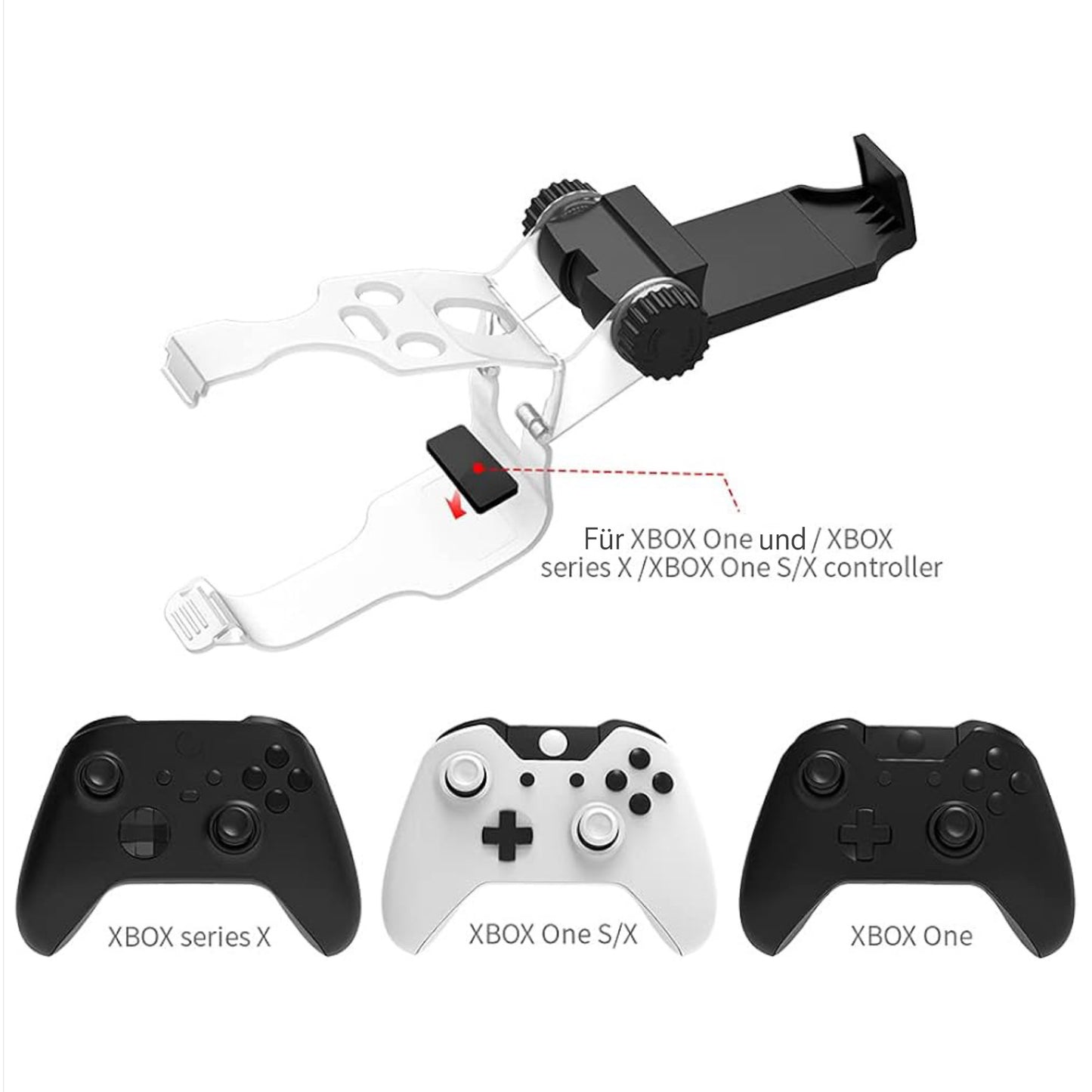 DOBE Verstellbare Smartphone Handy Halterung für Xbox One & Series S/X Controller