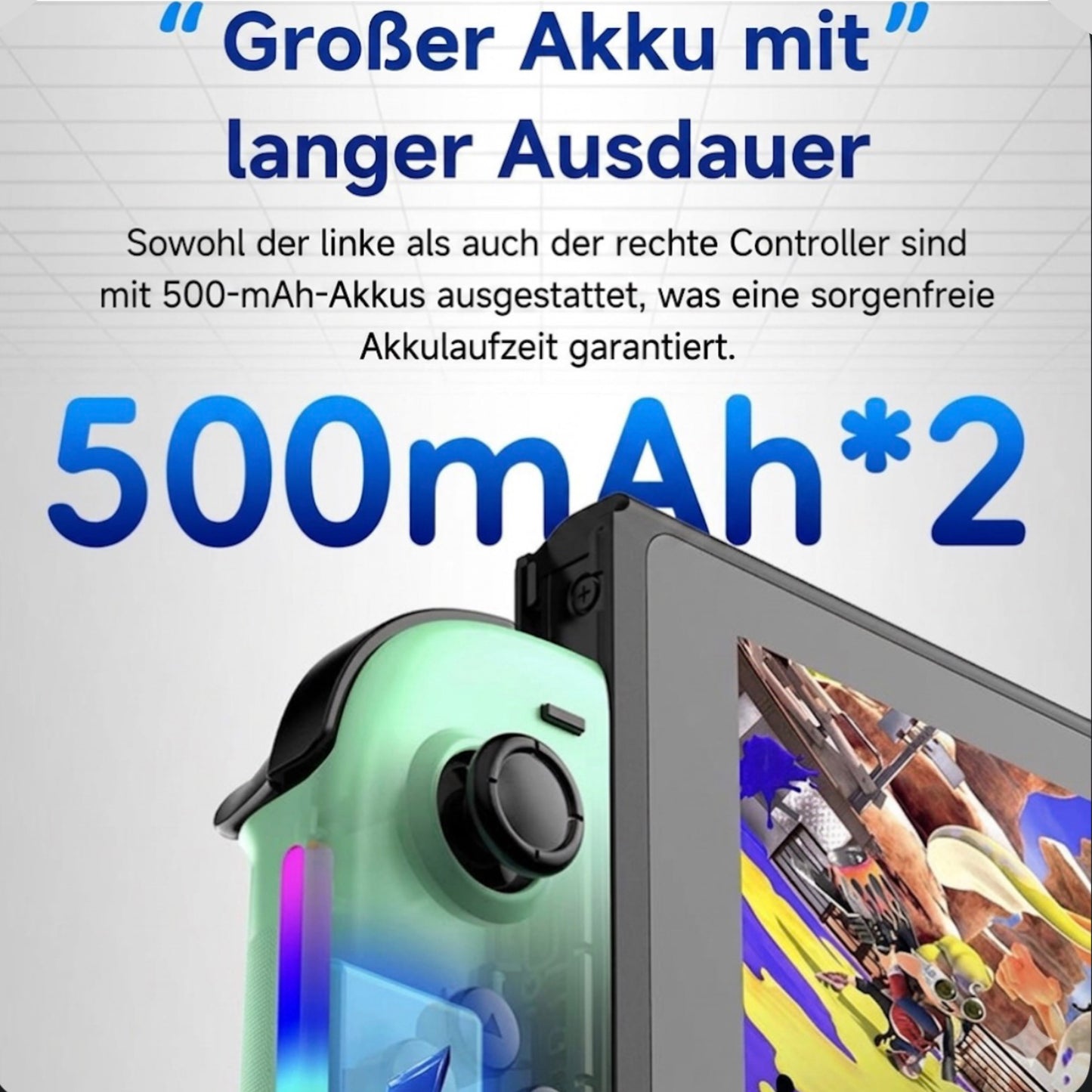 Joypad V2.0 TMR-Hall Effect Joystick (L/R) kompatibel mit Nintendo Switch / OLED, Gamepad Controller mit LED/Turbo/Wake-up/Screenshot/Six Axis - Schwarz