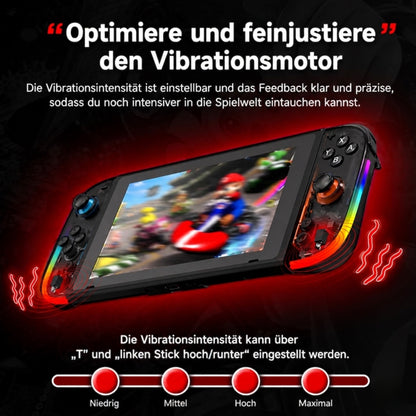Joypad V2.0 TMR-Hall Effect Joystick (L/R) kompatibel mit Nintendo Switch / OLED, Gamepad Controller mit LED/Turbo/Wake-up/Screenshot/Six Axis - Schwarz