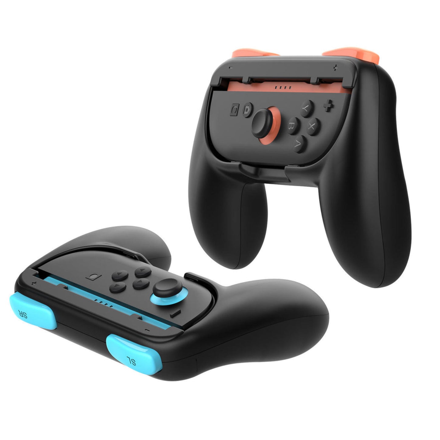 DOBE Controller Grip Set für Nintendo Switch / OLED / Switch 2 Joy-Con Handgriffe mit Erweiterungsschienen (2 Stück)