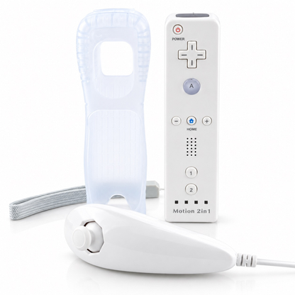 Weißer Controller-Set für Nintendo Wii und Wii U mit Motion Plus und Nunchuck