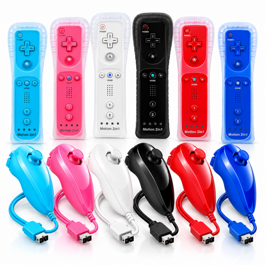 Controller-Set für Nintendo Wii und Wii U mit Motion Plus und Nunchuck