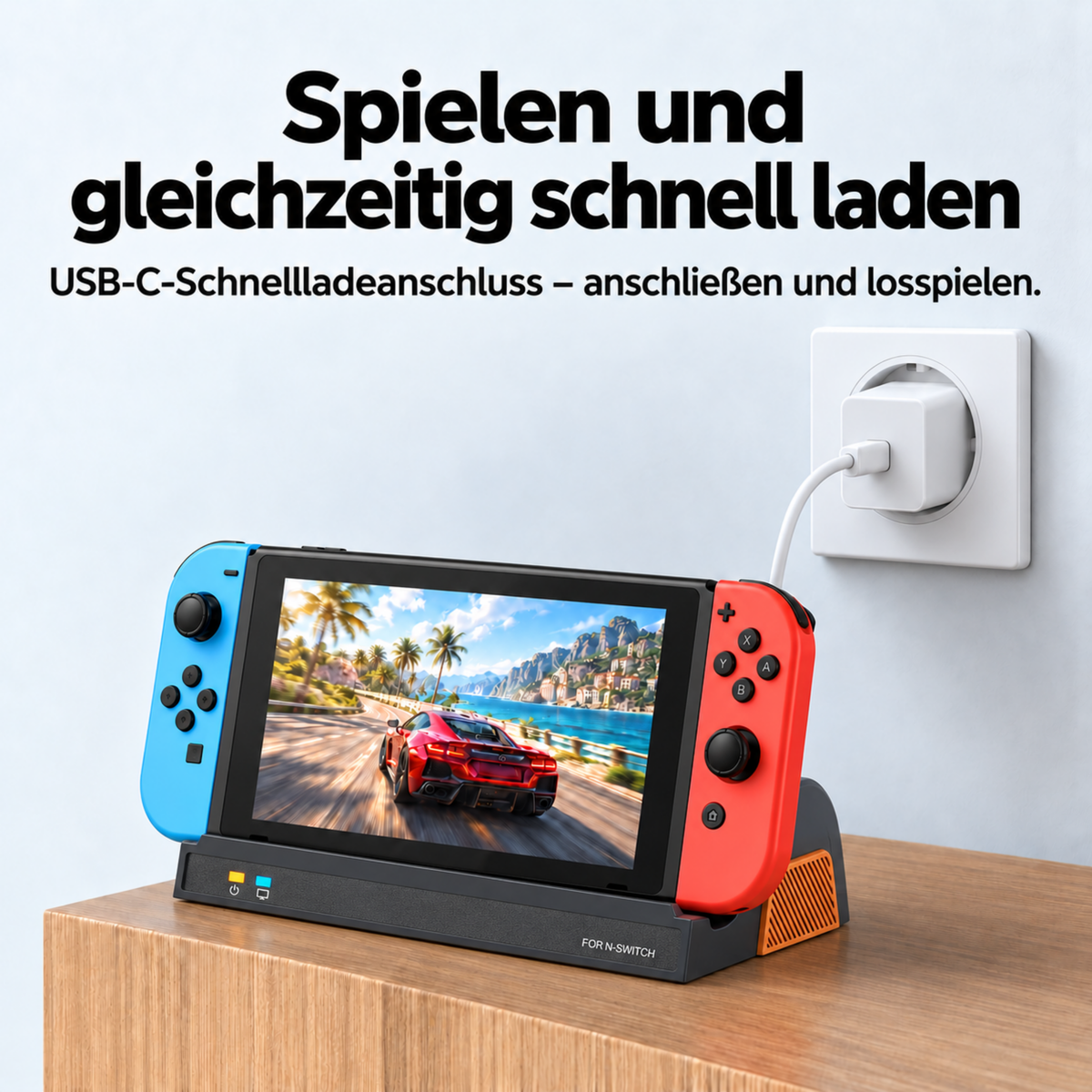 Docking Station für Nintendo Switch 2 | Switch & OLED mit 4k HDMI, USB-C, USB Hub & Spiele-Fach