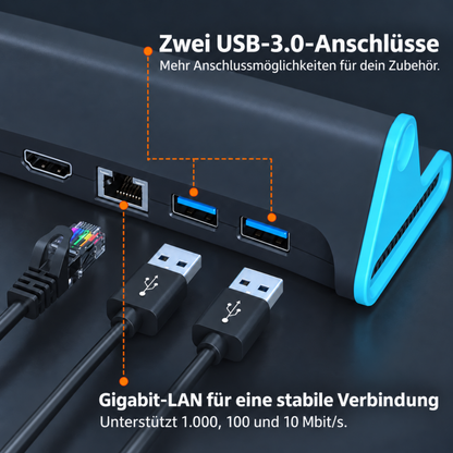 Dockingstation für Nintendo Switch 2 | Switch & OLED mit HDMI 4K, Gigabit-LAN & USB 3.0