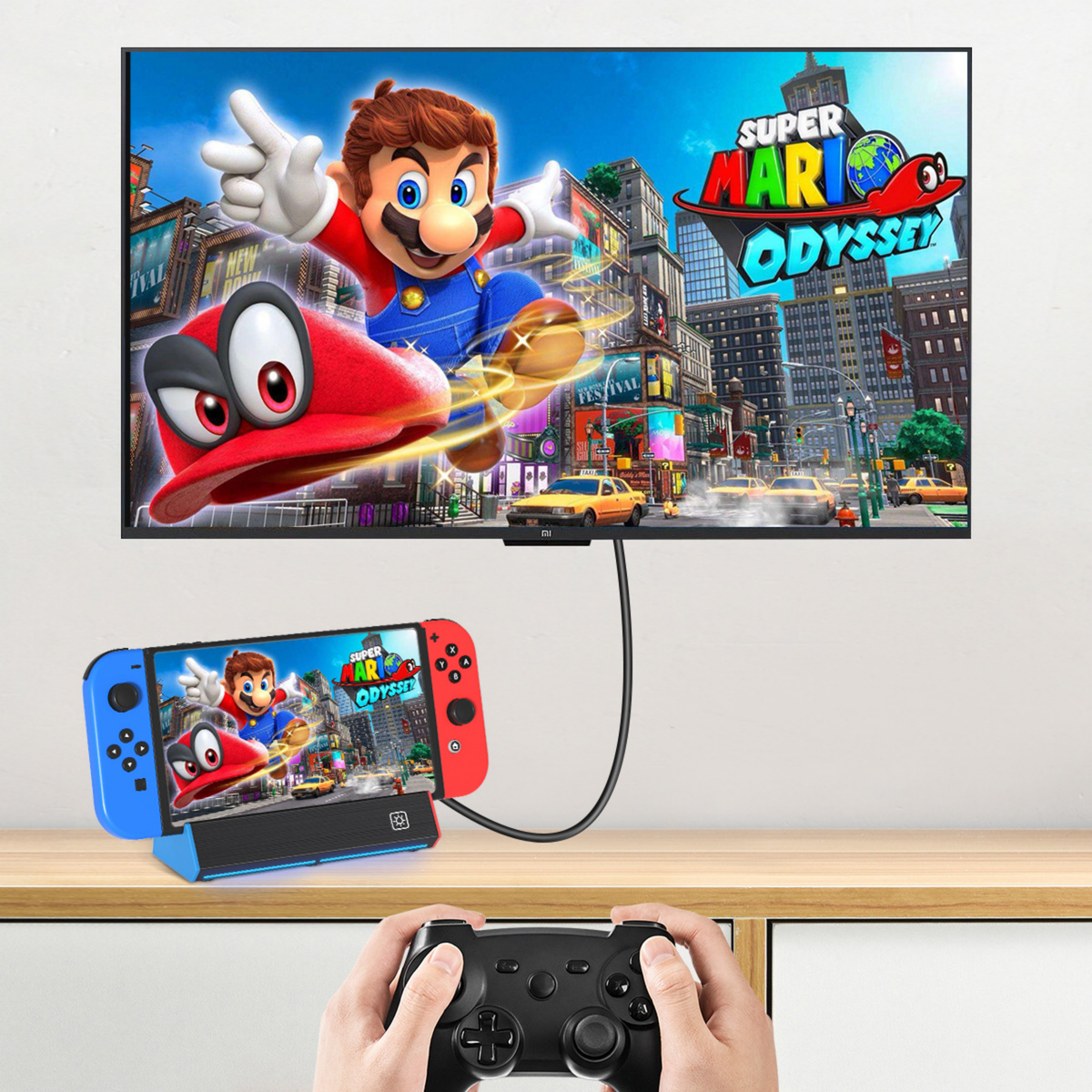 Docking Station für Nintendo Switch & OLED mit LED, LAN & 4K HDMI USB-C, 2x USB
