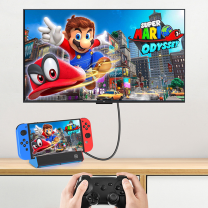 Docking Station für Nintendo Switch & OLED mit LED, LAN & 4K HDMI USB-C, 2x USB