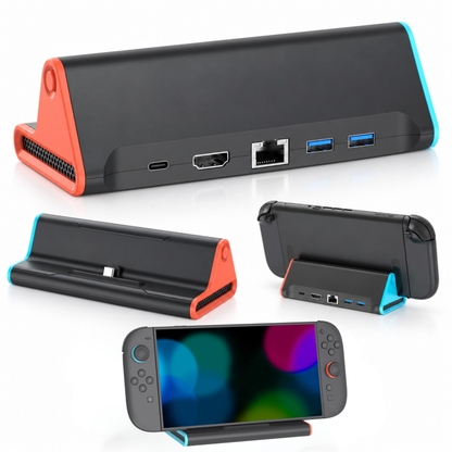 Dockingstation für Nintendo Switch 2 | Switch & OLED mit HDMI 4K, Gigabit-LAN & USB 3.0