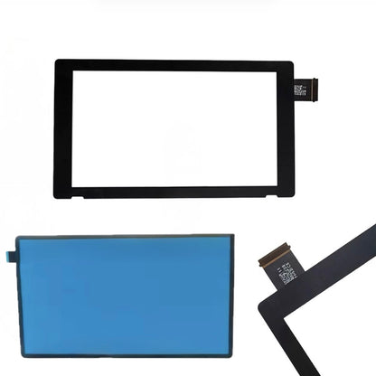 Touchscreen Display Scheibe Ersatzglas V2 für Nintendo Switch (mit QR Code) + Klebestreifen Rahmen