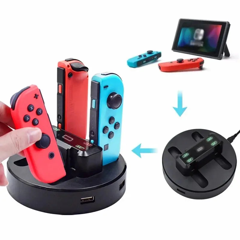 Nintendo Switch Ladestation für bis zu vier Joy-Con Controller