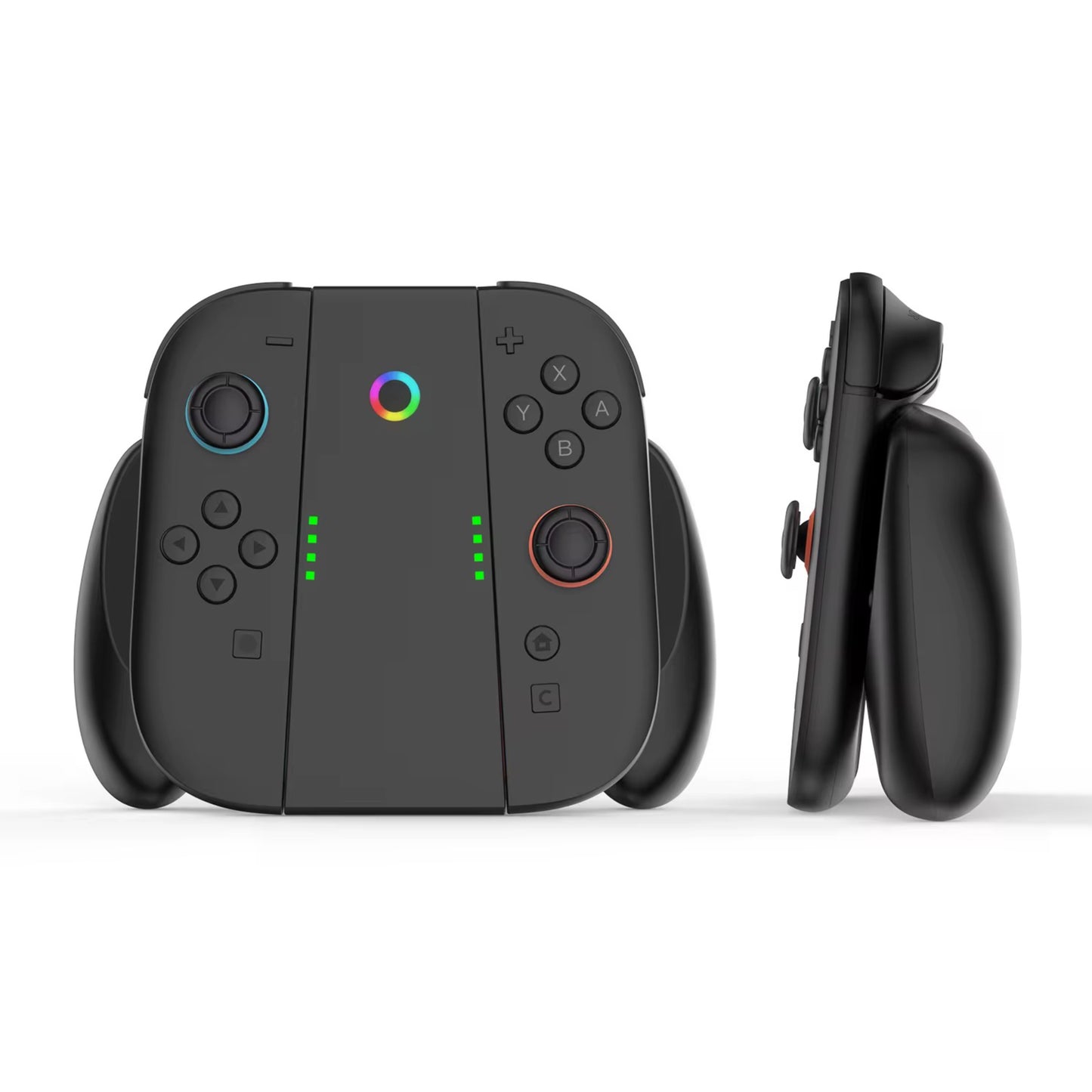 Magnetischer Ladegriff für Switch 2 – Ergonomischer Joy-Con Controller Halter mit LED-Ladefunktion & Ständer