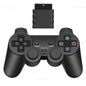 Schwarzer Wireless 2,4-GHz-Controller für PS1 und PS2 mit Empfänger